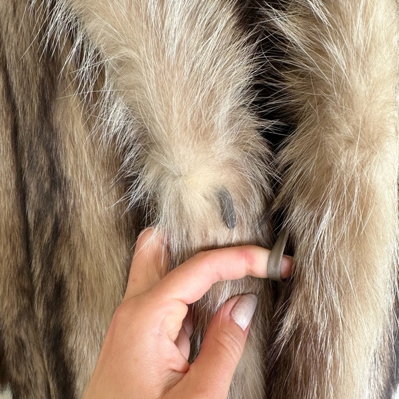 Women’s Vintage Tanuki Racoon Long Fur Coat - Picture 10 of 12